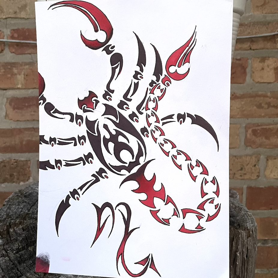 Scorpio's Sting (Scorpio Drawing) 